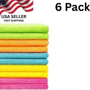 6pcs Cloths for Housekeeping, Kitchen, Car. Reusable, Random Colors